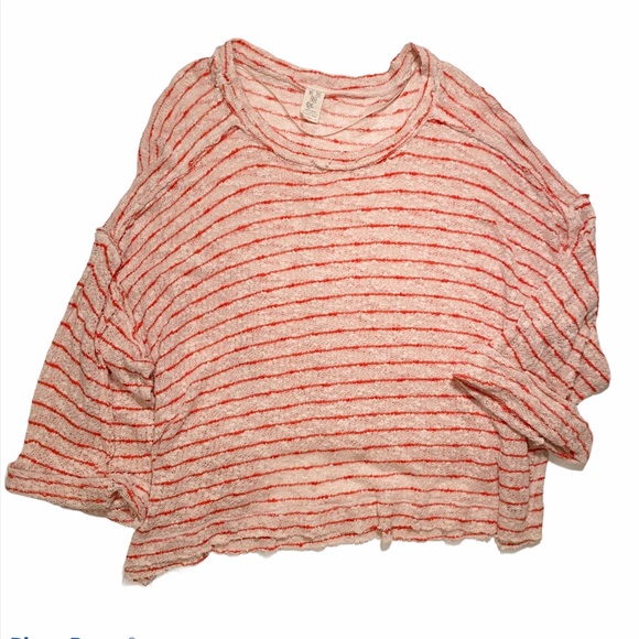 Free People Stripe Island Girl Hacci Oversized Tee - Picture 3 of 10